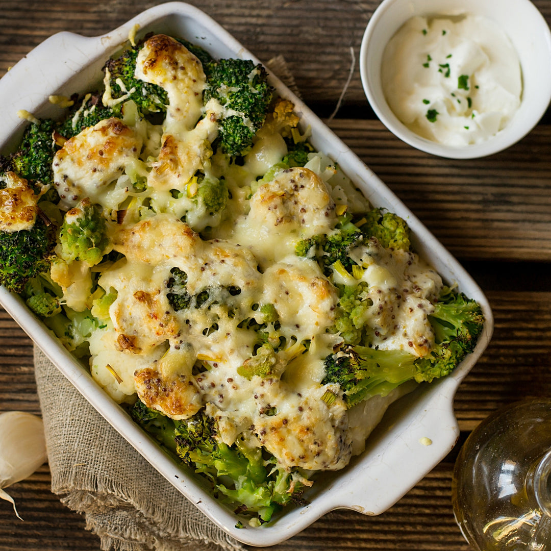 166 Cauliflower & Broccoli Cheese Bake