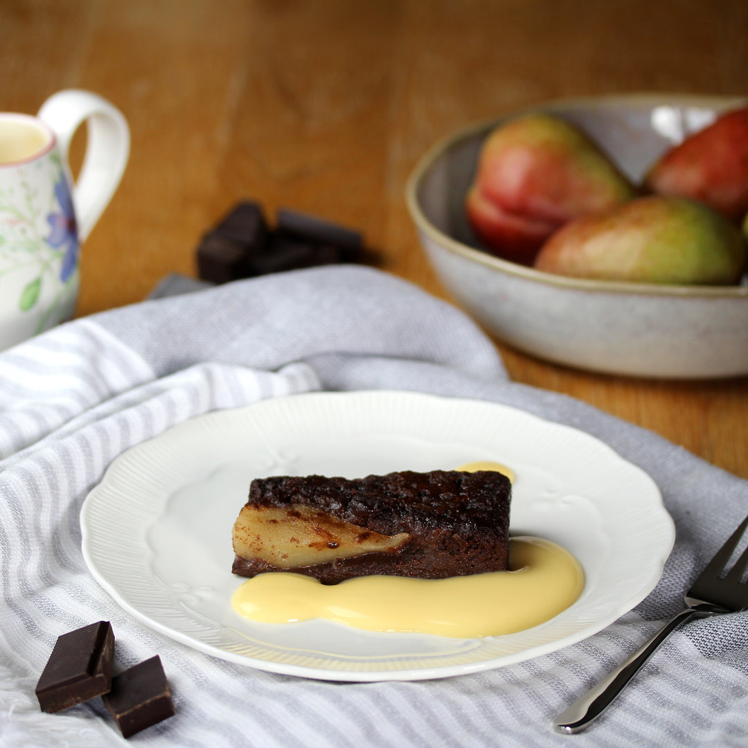 410 Chocolate and pear pudding